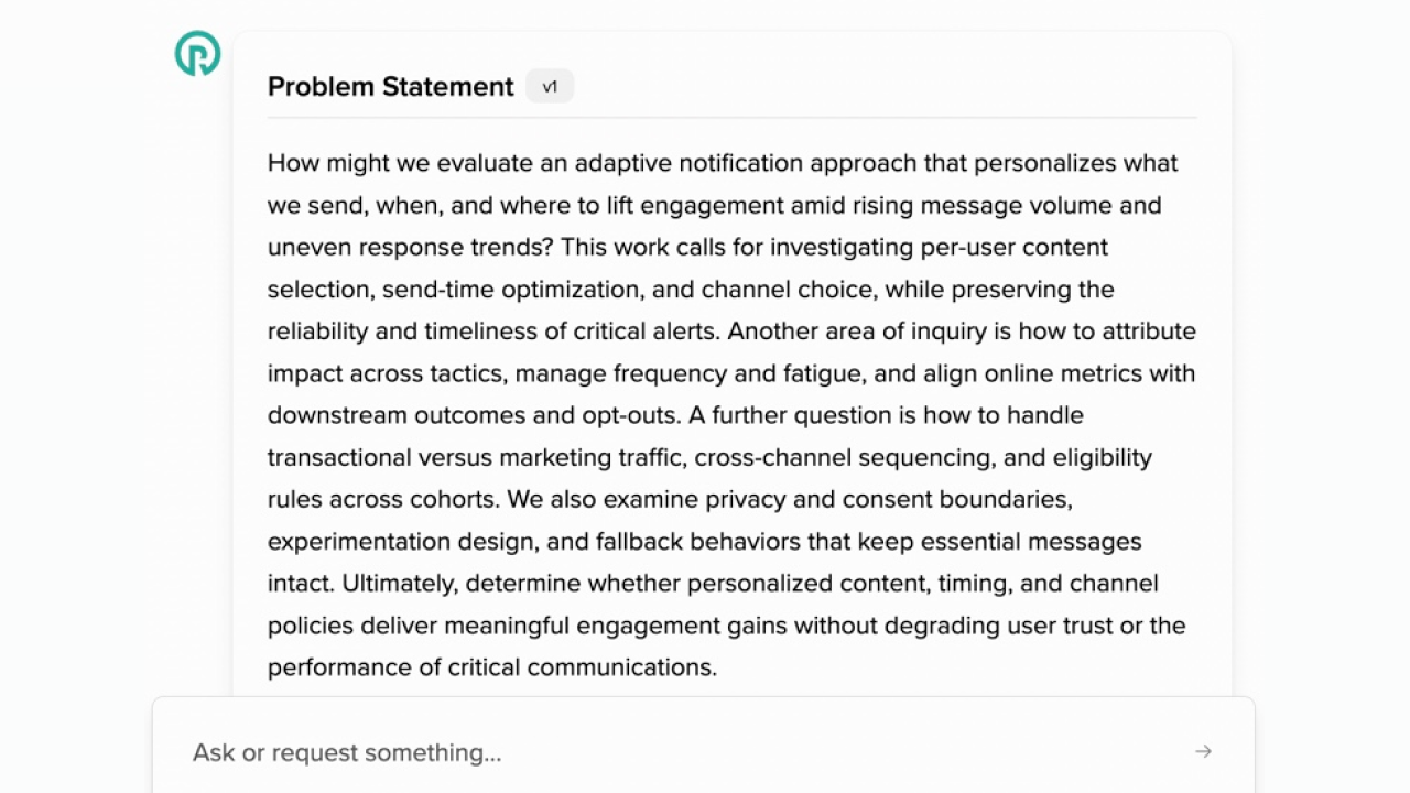 Craft a problem statement