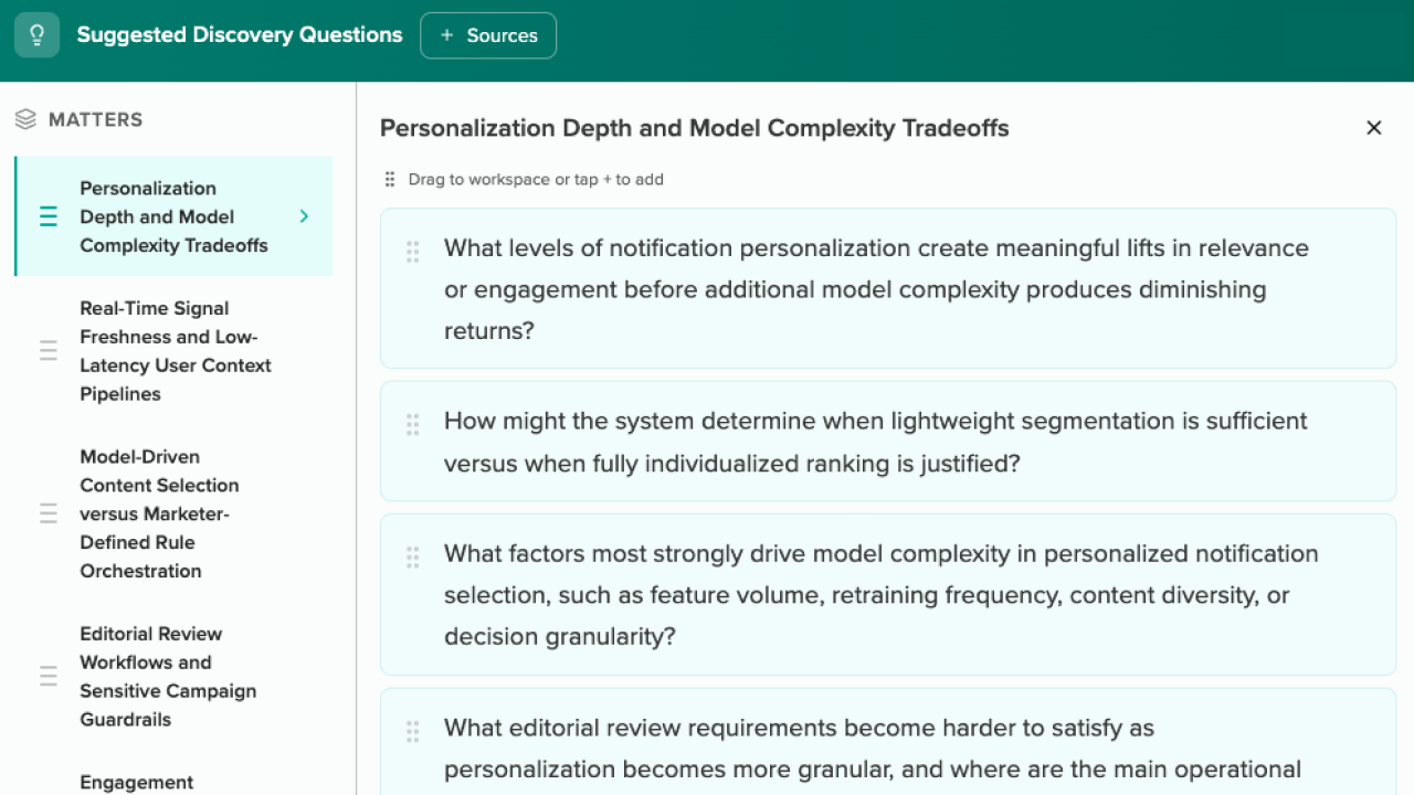 Get curated discovery questions