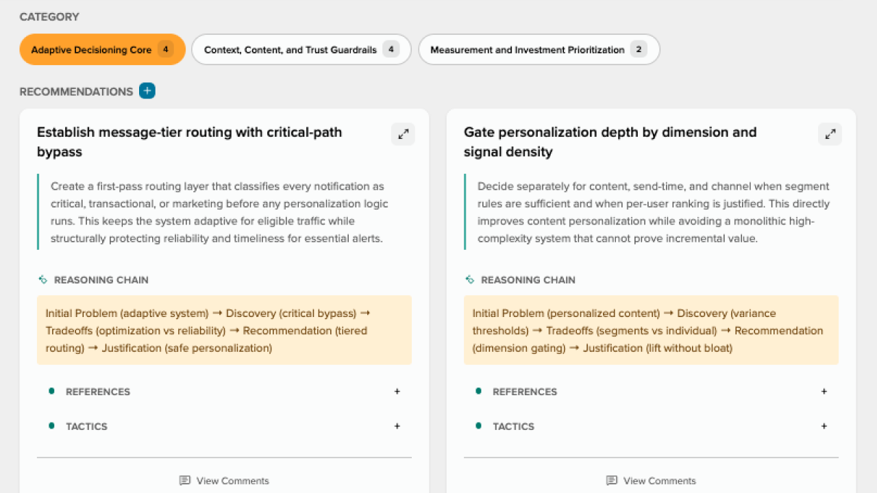 Recommendation overview